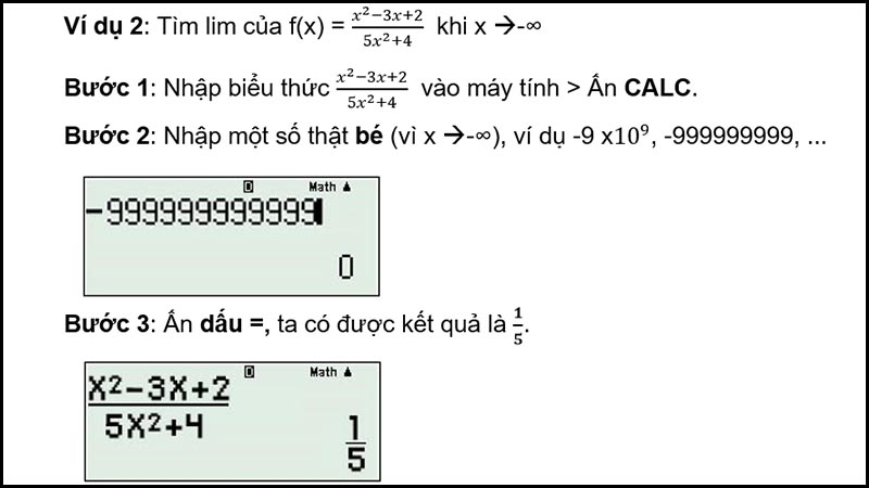 Tìm lim của f(x) khi x tiến tới trừ vô cùng